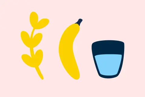 Banane, eau et plante : des éléments pour un remède constipation naturel.