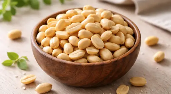 Un bol de cacahuètes, un aliment sain qui peut aider à gérer le cholestérol.