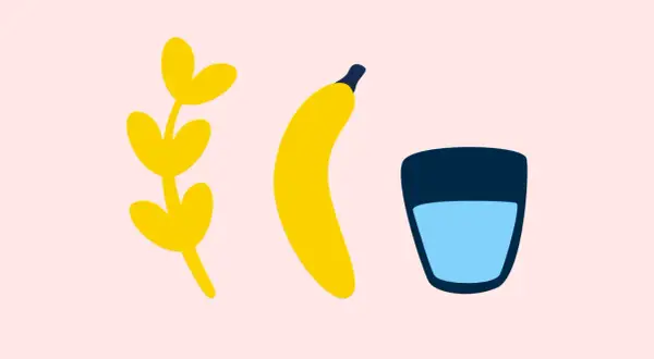 Banane, eau et plante : des éléments pour un remède constipation naturel.